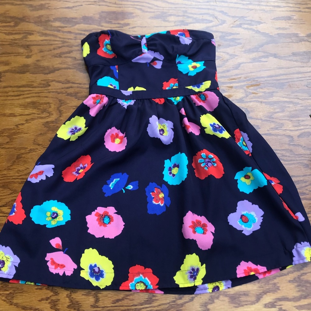 Floral Strapless Dress